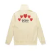 Hot Top Quality HOLIDAY Heart CDG C002D hoodies Black Unisex Casual Heart Long Sleeve Pullover Play Coat