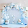 blue silver wedding decor