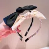 Hair Accessories Retro Small Fragrant Wind Silk Big Bow Three-layer Fairy Wrinkled Twist Braid Hairpin Headband Jewelry