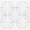 Art3d 50x50cm 3D Wall Panels Soundproof Stickers Interlocked Circles White Interior Ceiling and Home Décor for Residential or Commerical (12 Tiles)