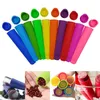 Silicone Ice Pop Mold Popsicles Mould with Lid Ice Cream Makers Push Up Ice Cream Jelly Lolly Pop For Popsicle