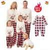 Xmas Família Christmas Correspondente Pijamas Definidos Sleepwear 2 Pcs Conjuntos Top + Calças Homens Mulheres Crianças Bebê Família Combinando roupas Roupas H1014