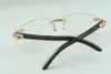 designers Sunglasses frame endlesses diamonds 35012 natural black buffalo horns glasses size: 55--140mm UNCF