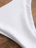 Zaful Seksi Mayo Kravat Örgülü Nervürlü Kesme Bikini Set Mayo Yastıklı Düşük Bel Kadınlar Plaj Giyim Yaz Yeni Mayo 210316