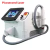 Portable Picosecond Laser Nd YAG Tattoo Removal Machine Speckle Freckles Spots Ta bort 1064nm 532nm 755nm 1320nm
