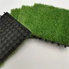 Les décorations de jardin en gazon artificiel à coudre de 30 * 30cm peuvent être épissées sans colle Gazons en plastique respectueux de l'environnement pour la maison Tapis vert