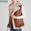 faux leather fur vest