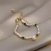 pulsera de perlas esmeralda