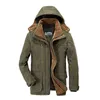 メンズカジュアルジャケットファッション冬パーカー男性の毛皮の溝厚いオーバーコート加熱ジャケットコットン暖かいコート211129