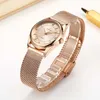 Wwoor Luxury Diamond Woman Watch Kobiety Rose Gold Mała Bransoletka Zegarki Wrist Prezenty na Zegar Kwarcowy Relogio Feminino 210616