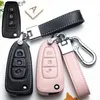 Leather Cover Case d Fiesta Focus 3 4 ST Mondeo Ecosport Kuga Ranger C-Max S-Max For Car Key Holder keychain