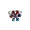 Band Ringar Smycken7 Chakra Gem Alloy Plum Ladies Fashion Gemstone Ring Drop Leverans 2021 Snouq