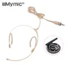 Yükseltme Sürümü Elektret Condenser Headworn Kulaklık Mikrofon 3.5mm Jack TRS Kilitleme Mic Sennheiser Vücut Paketi Kalın Kablo