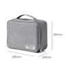 Opbergzakken Travel Bag Polyester Case voor datakabel U Disk Elektronische Accessoires Digitale Gadget-apparaten (grijs)