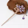 Epecket DHL Retro-style hairpin tassel stepping glass alloy hair ornament DAFZ013 Hair Jewelry Hairpins