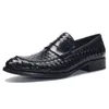 Resmi Ayakkabı Hakiki Deri Düz Toe Oxford Ayakkabı Erkekler Için Dokuma Malzeme İtalyan Elbise Düğün Iş Ayakkabı Erkekler Için F40