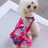 Dog Dresses for Small Dogs Dog Apparel Summer Cute Tutu Princess Skirts Girl Pets Clothes Pet Wedding Dress Cat Skirt Costume Outfits Big Flower Pattern Clothing A110