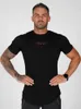 Men's Gyms T Shirt Muscle Fitness Work Out Bodybuilding Streetwear rends Sporting Men ees ops 210706