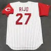 Cincinnati Vintage Baseball Jersey 24 Tony Perez 1975 25 Bernie Carbo 1969 Knight Rijo Rose Tolan Cedeno Pinson Boone Griffey Browning Gullet Carroll