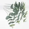 50pcs /ロット人工ユーカリの葉の壁の装飾的な緑の植物の結婚式の装飾の葉の葉のクリスマスの装飾EU1 211104