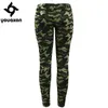 Youaxon Femmes S-XXXXXL Plus La Taille Chic Camo Armée Vert Skinny Jeans Pour Femmes Femme Camouflage Recadrée Crayon Pantalon 210809