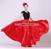 Skirts Big Hem (360 540 720 )Women Satin Silk Long Pleated Skirt High Waist Womens Vintage Solid Faldas Mujer Saias