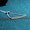 Eccellente test del diamante tagliato superato D Colore Buona chiarezza Moissanite Bracciale con catena Gioielli in argento 925