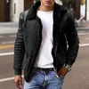 Winter Solid Warm Long Sleeve Composite Leather Jackets Coat Men Vintage Turn-down Collar Zip-up Coats Men's Fashion Streetwear 211013