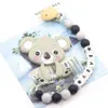 1 set di clip ciuccio koala senza BPA gioielli in silicone grade in silicone baby catena di fibbia regalo