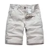 Vintage Short Man Cotton Military Style Pants Bermuda Male Straight Work Casual Beach Khaki Trouser Cargo Men