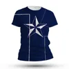 Five-pointed Star Fashion Casual Printing New Summer Sports Fitness Cycling Spy Men's Oversized T-shirt Short-sleeved Round Neck
