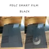Sunice 스위치 전기 화이트 / 블랙 / 그레이 불투명 한 접착제 PDLC 스마트 필름 창문 문 테스트 샘플 후면 투사 화면 210317