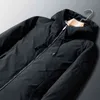 Shan Bao 5xl 6XL 7XL 8XL Męska długie kurtka z kapturem Długa Kurtka Classic Marka Gruby Ciepłe Wygodne Casual Loose 90% Down Coat 211129
