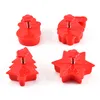 4pcs/set of cookie cutter baking plastic mould Christmas tree snowman Santa Claus cartoon snowflake mold red/gray kitchen bake tools HH0001
