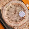 Diamond Watch Automatic Mechanical Men Watches 40mm Waterproof Wristband Men Wristwatch Montre De Luxe Gift For Boyfriend