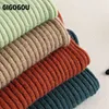 Gigogou outono inverno camisola básica mulher mulher cashmere malha com nervuras mulheres pulôver swearters macio jumper apertado suvers de mujer 211018