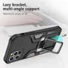 Armadura Heavy Duty Duty Toutável Kickstand Telefone Magnetic Car Phone Capas para iPhone 13 12 11 Pro Max XR XS Samsung S21 S20 Note20 Ultra A12 A32 A52 A72 Moto G Power Stylus