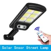 Edison2011 Cob Luz solar PIR PIR Movimento Sensor Jardim Ao Ar Livre Lâmpada de Rua Solar Lâmpada Impermeável Lâmpada De Controle Remoto Inteligente