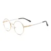 Mode Lunettes De Soleil Cadres Femmes Ronde Vintage Mémoire En Métal Lunettes Hommes Lunettes Optique Prescription Lunettes Classique Lumière Or Lunettes