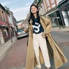 Women039s Trench Coats 2022 Women High Street Loose Outerwear Woman Worker Streetwear Long Trenchcoats Female OL OVERSIZE FY128180861