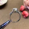 Tauren micro set DCOLOR Moissanite Ring 18K White Gold Moissanite diamond ring women039s simulated diamond wedding ring1063058