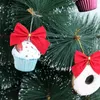 12pcs Butterfly bow Hanging deco for Christmas decoration home Gold Silver Red bowknot Xmas tree ornaments new year 2021 navidad Y0730