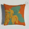 Orange serie kudde hästar blommor tryck kast kudde för hemstol soffa dekoration kvadratkudde ht1121391924