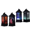 Portable Lanterns Halloween Lantern Pumpkin Night Light LED Battery Powered With Ghost Sound Oil Lamp For Camping Tent Party Decoration