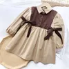 Gooporson Herbst Kleidung für Kinder Koreanische Mode Langarm Prinzessin Kleid Kleine Mädchen Kostüm Vestidos Nette Kinder Kleider Q0716