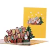クリスマスの装飾3D封筒の友人の家族の祝福のはがきを持つグリーティングカード誕生日のギフトクリスマスの装飾