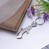 50 sztuk Metal 2 w 1 Keychain Otwieracz do butelek Creative Shark Ryba Łańcuch Piwo Otwieracze DH5743