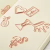 Creative papel metal clipes rosa coroa flamingo flamingo bookmark memo planejador clipes escolar escritório artigos de papelaria suprimentos