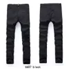 Helsvarta Skinny Jeans CLEARANCE REA Herr Destroyed Straight Slim Fit Biker Byxor Ripped Denim Washed Hiphop INS byxor