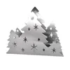 Tissue Boxes & Napkins Creative Christmas Tree Shape Stainless Steel Napkin Paper Holder Organizer Container Case Table Decor